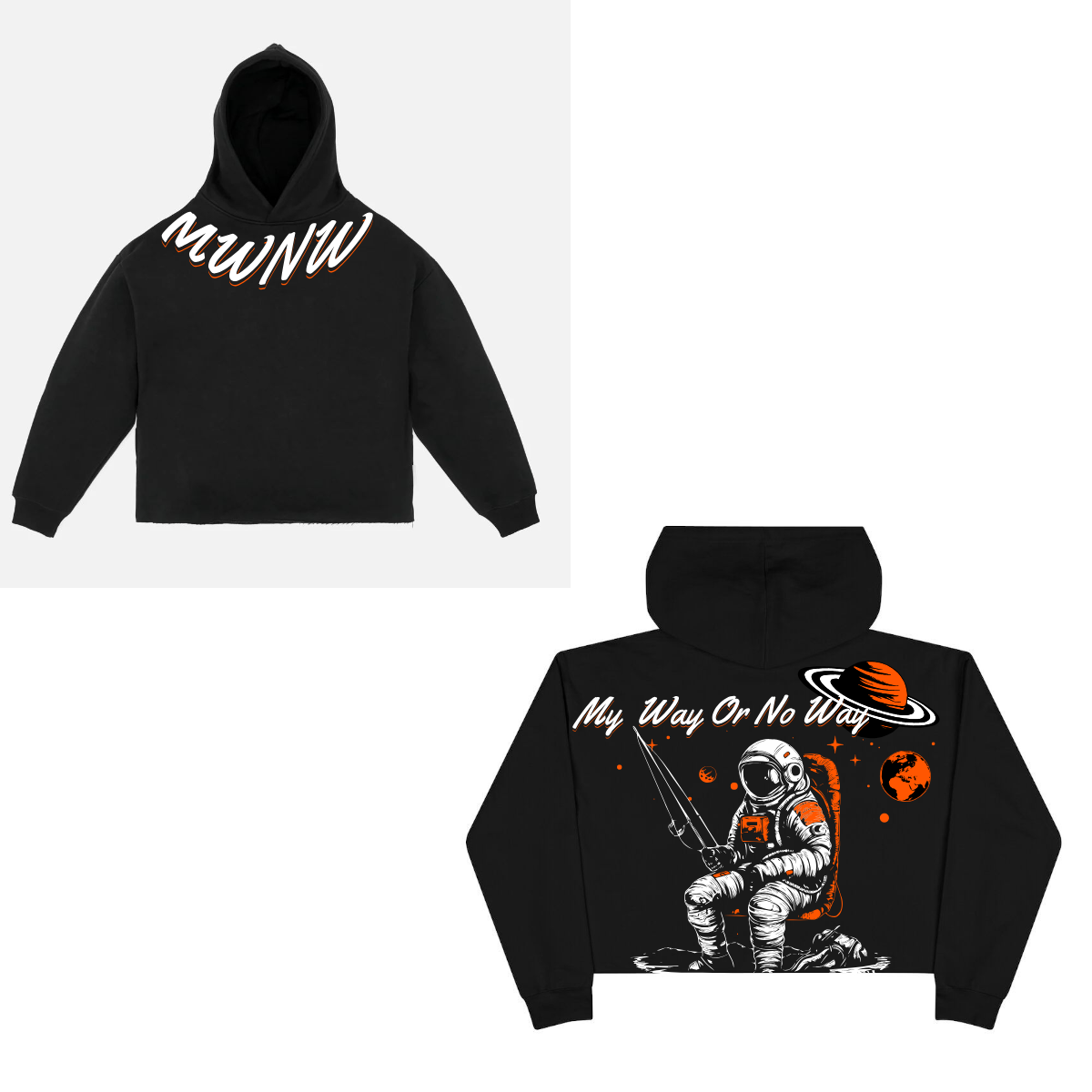 MWNW "Out of This World" Crop Cut Hoodie